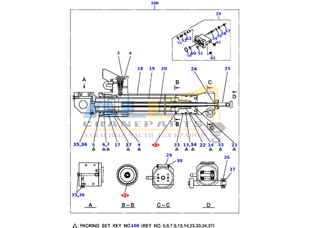 Установочный винт TADANO 907-500-08101 для CL-500-1