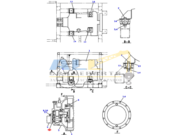 Уплотнительное кольцо TADANO 910-010-08500 для CL-500-1