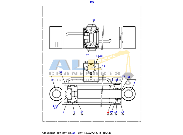 Уплотнительное кольцо TADANO 910-029-06500 для CL-500-1