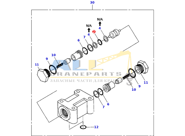 Уплотнительное кольцо TADANO 910-401-01200 для CL-500-1