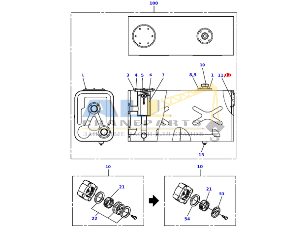 Зажим TADANO 918-013-00150 для CL-500-1