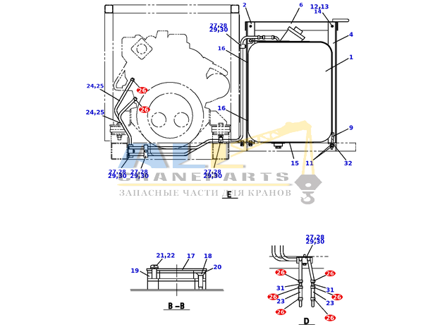 Зажим TADANO 918-036-00160 для CL-500-1